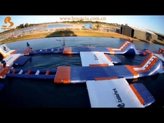 250 Kişilik Dev Şişme Su Parkı Oyunları TÜV Sertifikalı Wipeout Parkuru