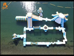 Yüzen Şişme Su Parkı Oyunları Su Parkı Yüzen 0.9mm PVC