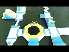 Su Üzerinde Yüzen Su Trampolini Şişme PVC Malzemesi Dayanıklı