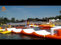 Dayanıklı Şişme Su Sporları Kaydırağı Dalga UV ve Isıya Dayanıklı Malzeme