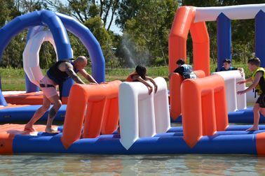 250 People Giant Inflatable Water Park Games, TUV Certificate Inflatable Wipeout Course