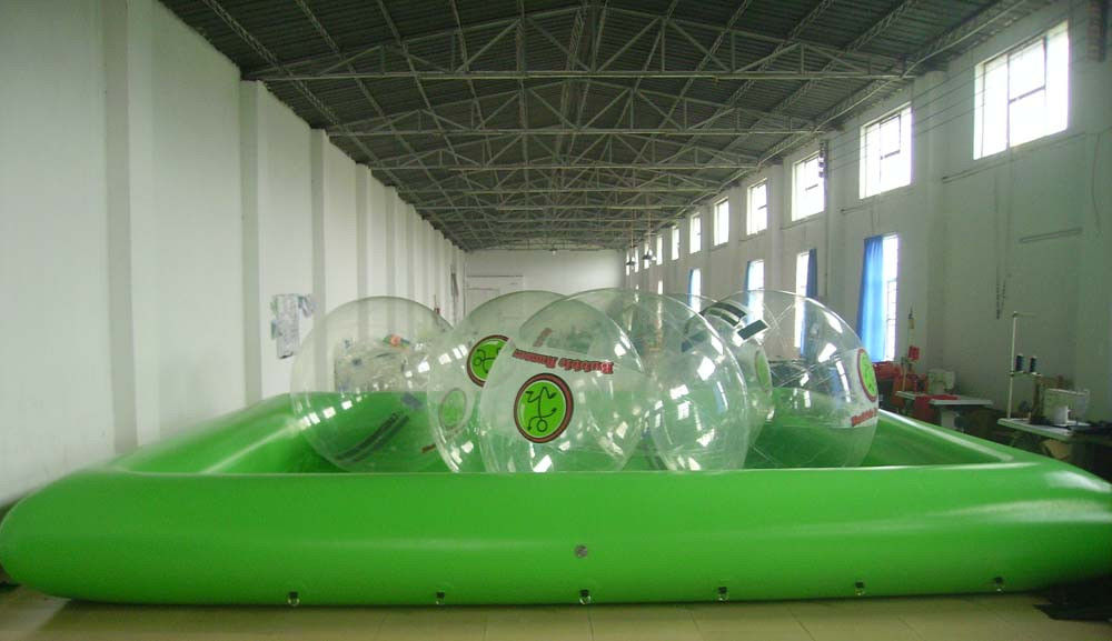 Durable PVC Tarpaulin Inflatable Water Pool For Water Walking Ball