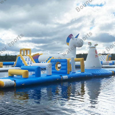 Bouncia Lake Yetişkinler ve Çocuklar İçin Şişme Su Engel Kursu